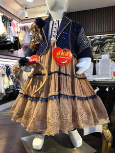 ชุดเดรสผ้าคอตตอนลายแจ็คการ์ดดีไซน์แฟนซีสำหรับเด็กผู้หญิง ดีไซน์ใหม่ ชุดเดรสแฟนซี - Product Image 2