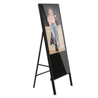 Solution d'affichage numérique publicitaire pour application intérieure, écran LCD de 32 pouces, lecteur vidéo Android avec support portable