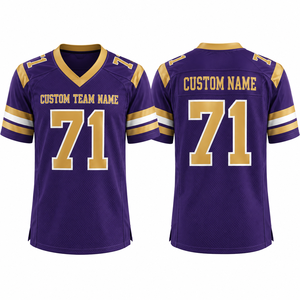 Tackle Twill Football Jersey Manufacturer for Teamwear Buyers <b>Applique</b> Numbers <b>Lettering</b> and Custom Bulk Supply - Product Image 4