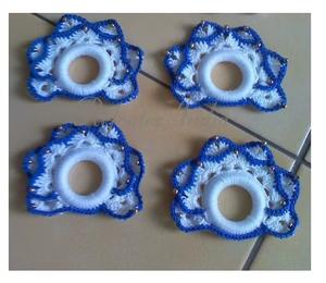 Anillos de Servilleta de Ganchillo Hechos a Mano Estilo Rústico con Vajilla Elegante para Hoteles de Lujo, Salones de Banquetes y Organizadores de Bodas - Product Image 1