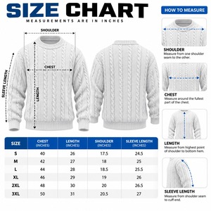 Suéter de Punto Trenzado con Logotipo Personalizado para Hombre, Cuello Redondo y Mangas Largas, Fabricante de Ropa de Marca Privada al por Mayor, OEM - Product Image 6