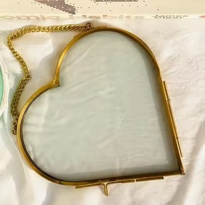 Polished Metal Glass Photo <b>Frame</b> Wall Display <b>Picture</b> Holder Home Interior Decor - Product Image 1