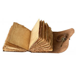 Full Grain Genuine Leather Hardcover Vintage Handmade <b>Gift</b> Journal Notebook Bound Diary Deckle Edge Unlined <b>Papers</b> Key <b>Wrap</b> - Product Image 3