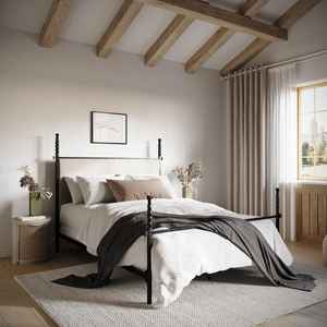 Cama de Hierro Forjado a Mano Más Vendida con Estructura Metálica Resistente, Cabecero y Pie de Cama Decorativos, Muebles de Dormitorio Rústicos Modernos - Product Image 1