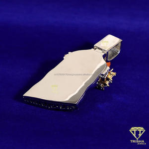 Pendentif Hip Hop personnalisé en forme de tête de Jésus avec design couronne en argent sterling 925 et diamants Moissanite - Product Image 2