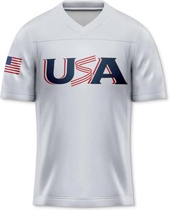 Performance Men's Mesh V-Neck Fabric <b>Referee</b> Short Sleeve Shirt Football USA Flag - Product Image 1