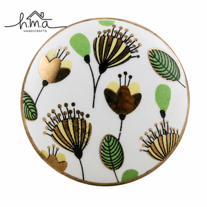 <b>Gold</b> Brass Mother of Pearl Floral Geometric Cabinet Knob Oval Round <b>Drawer</b> <b>Pull</b> Decorative Dresser Door Handle Luxury Furniture - Product Image 4