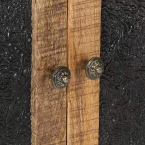 Aparador Negro con Madera de Mango Natural, Madera de Mango Rústica, Hierro y MDF - Muebles Duraderos y Elegantes - Product Image 5