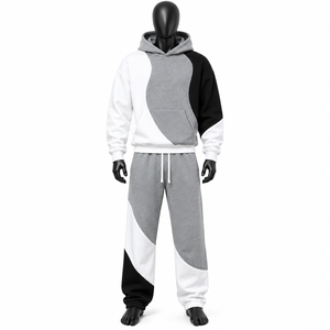Conjunto Deportivo Personalizado con Logotipo, Sudadera con Capucha, Manga Larga, Color Sólido, Ropa Deportiva Urbana para Adultos, Otoño, 100% Algodón, con Bolsillo Lateral - Product Image 3