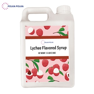 Sirop de litchi aromatisé de qualité supérieure en bouteille pour les boissons au boba et les garnitures, hautement concentré - Product Image 1