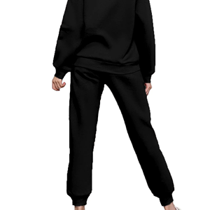 Chándal Deportivo de Alta Calidad 100% Algodón para Mujer, Chándal Holgado de Dos Piezas para Dama - Product Image 5