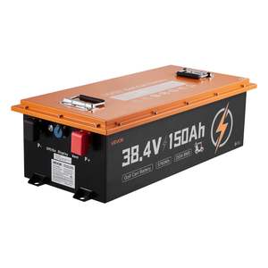 Batterie de chariot de golf 36V (38.4V) 150AH avec chargeur 25A, Lifepo4 4000 cycles, application Bluetooth, BMS 250A pour moteurs de pêche à la traîne - Product Image 1