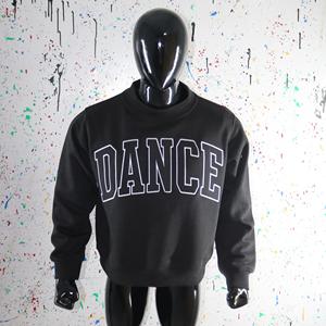 Sudadera DANCE con cuello simulado, 450 GSM, nombre personalizado, bordado con apliques, corte holgado, 100% algodón, felpa francesa. - Product Image 6