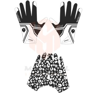 Gants de football américain durables les plus vendus, avec logo personnalisé, antidérapants, adhérence collante, doigts entiers, poignets réglables - Product Image 3