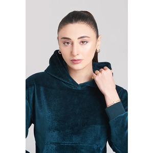 Custom Women's <b>Velvet</b> <b>Tracksuit</b> Set | Premium Hoodie & Jogger Sweat Suit | OEM ODM Sportswear Manufacturer - Product Image 4
