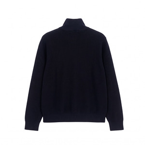 ODM/OEM Men'S Classic <b>Cable</b> <b>Knit</b> Half Zip Pullover With Stand up Collar and Warm Fabric for Elegant Winter Casual Wear - Product Image 2