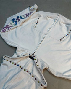 Sudadera con Capucha y Cremallera con Pedrería para Hombre, Diseño Nuevo, Estilo Casual, 100% Algodón, Corte Holgado, Ecológica - Product Image 6