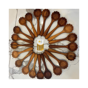 Ustensile de cuisine en bois naturel, cuillère en bois faite à la main, réutilisable, cuillère de service pour la cuisine, pour remuer, mélanger, cuire et faire cuire - Product Image 5