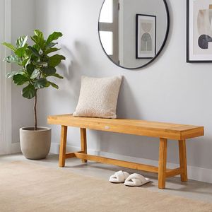 Panca in Legno Massello da 63 Pollici per Sala da Pranzo, Ospita Fino a 3 Persone - Product Image 1