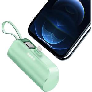 Banco de Energía Portátil de 5000mAh con Doble Salida y Cable Tipo-C e IOS Integrado, Tamaño Compacto, Compatible con IOS y Teléfonos Samsung - Product Image 2