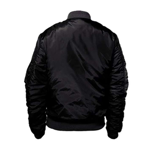 Chaqueta de Piloto para Hombre, Color Negro, Resistente al Viento, Impermeable, para Invierno, Táctica, de Nailon Satinado, Cálida, Tipo Bomber - Product Image 2