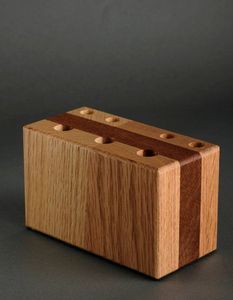 Wooden Pen Holder with Compartments for <b>Office</b> <b>Desk</b> Organization Modern Wooden Pencil Holder for Workspace <b>Desk</b> Storage and Deco - Product Image 6