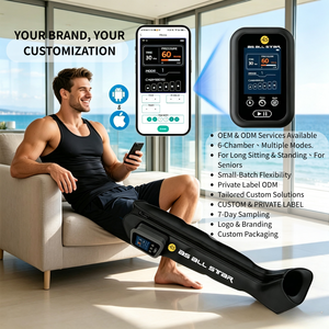 <b>Air</b> Compression Leg Massager <b>Boots</b> 6 Chambers USB Rechargeable Timing Control for Sports Recovery AS ALL STAR - Product Image 3