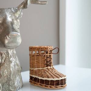 Panier à chaussures en rotin naturel durable Sisu Handicraft, tendance du moment, décoration de Noël, design unique personnalisé pour la maison - Product Image 2