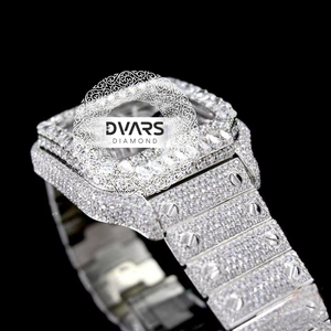 Reloj de Lujo con Caja Cuadrada Certificada IDGL, con Diamantes Moissanite de 20 mm, para Hombre y Mujer, Elegante Reloj para Fiestas, Eventos y Regalos, India - Product Image 4