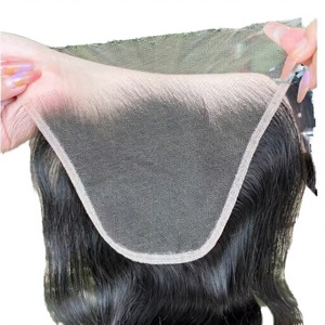 Parte frontal de cabello remy de la india, cabello sin caída frontal usado, encajes transparentes de la india, cabello de templo de un donador - Product Image 1