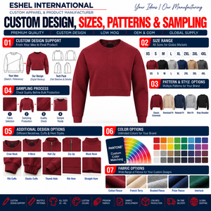 Usine de sweat-shirts courts pour vêtements personnalisés avec logo, OEM, ODM et commandes en gros, avec options 100% coton pour les acheteurs mondiaux - Product Image 6