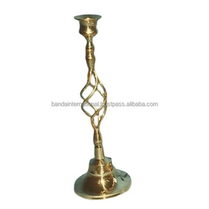 High Quality <b>Brass</b> Candle Taper Holder With Gold Finish For Home Decor Office Decor And For Christmas - Product Image 3