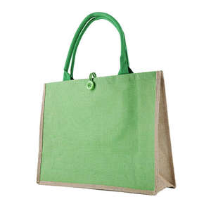 Bolsa de Compras de Yute Natural, Fibra Verde, Ecológica, Reutilizable, para Empaquetado Minorista - Product Image 1