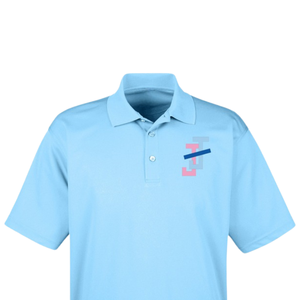 เสื้อโปโลชาย ปักโลโก้ สีฟ้าอ่อน แขนสั้น คอปก ผ้าคอตตอนผสม ลำลอง ธุรกิจ กอล์ฟ ยูนิฟอร์ม ชุดทำงาน - Product Image 6
