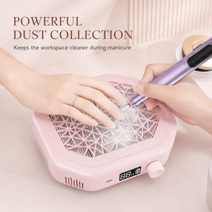 Cordless Nail Dust Collector 10 Speed Levels 4000mAh Rechargeable Nail Dust <b>Cleaner</b> for Manicure Salon Home Use - Product Image 2