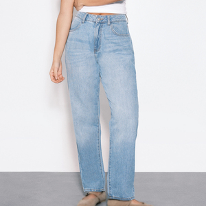 Jeans de Mezclilla Rectos para Mujer, Estilo Urbano, Sexy, con Bordado, Color Personalizado, Alta Calidad, Venta al Por Mayor, Exportación - Product Image 3