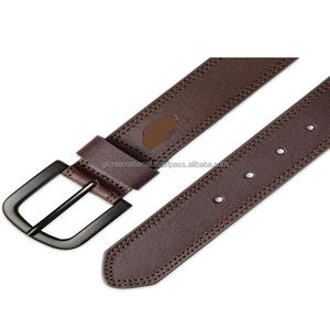 Nouvelle ceinture décontractée pour homme en cuir marron vintage de qualité supérieure, boucle ardillon solide, en cuir de vachette pleine épaisseur, pour jean - Product Image 6