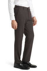 Pantalones de Traje de Hombre de Cintura Alta, Casuales de Negocios, Personalizables, de Lana Elástica, Corte Recto, con Cremallera, Calidad Mayorista - Product Image 1