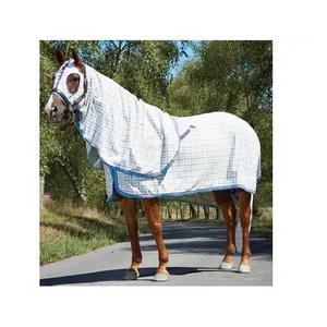 OEM Summer Horse Rug Premium Quality Australian Check Color vibrante Polycotton Top Nylon Forro Ambos estilos de cuello Top Trending - Product Image 2