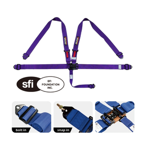 เข็มขัดนิรภัยแบบ 5 จุด SF-502 ผลิตจากเหล็กตีขึ้นรูป ได้รับการรับรองมาตรฐาน SFI 16.1 สำหรับรถแข่ง รับผลิตแบบ OEM ODM พร้อมโลโก้ตามสั่ง จากโรงงานโดยตรง - Product Image 1