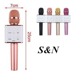 S&N <b>Wireless</b> Karaoke <b>Microphone</b> 25cm Rose Gold With Volume Control For Singing Party Use - Product Image 1
