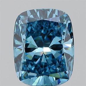 4.09ct <b>Cushion</b> Cut Lab Grown Diamond Fancy Vivid Blue VVS1 IGI Certified CVD Loose Diamond Wholesale for Jewelry Making - Product Image 1