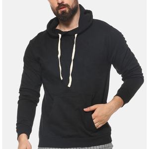 Sweat-shirt à capuche pour homme avec cordon de serrage, ajustable, en mélange de coton doux, décontracté, pour tous les jours, coupe décontractée - Product Image 1