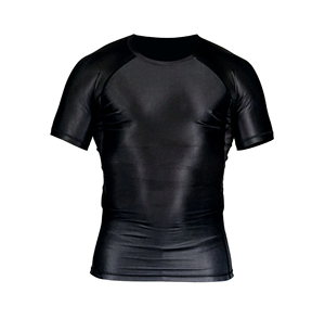 Men's Long Sleeve <b>Compression</b> Rash Guard Black Blue Geometric Print Crew Neck Moisture Wicking Fitted Athletic Top - Product Image 5
