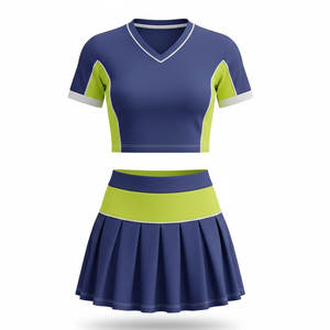 Uniforme de cheerleading pour femmes en polyester respirant à prix de gros, avec options de logo et de design personnalisés - Product Image 1