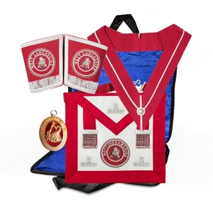 Paquete de Regalia Masónica Tradicional de Cuero Artesanal con Base de Terciopelo, Delantal Ecológico y Duradero, Joyas Personalizables, Completo - Product Image 1