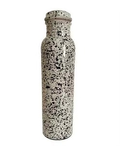Bouteille d'eau en cuivre portable de style rétro avec couvercles inclus et motif rayé - Product Image 3