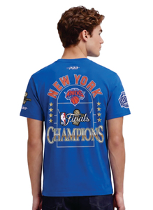 T-shirt unisexe pour les finales des Knicks, bleu, manches courtes, jersey décontracté, col rond, 100% coton, logo sur le devant, respirant, séchage rapide - Product Image 2