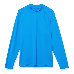 Unisex Long Sleeve Rash Guard Blue Quick Dry Spandex/Polyester UPF50+ Eco-Friendly Anti-Bacterial Adult <b>Swim</b> <b>Shirt</b> - Product Image 3