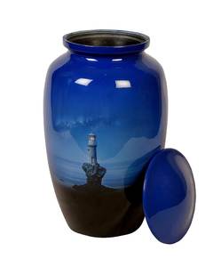 Urne personnalisable pour cendres humaines, taille adulte - Urne funéraire en métal vierge avec espace pour plaque nominative - Vase commémoratif personnalisé - Product Image 1